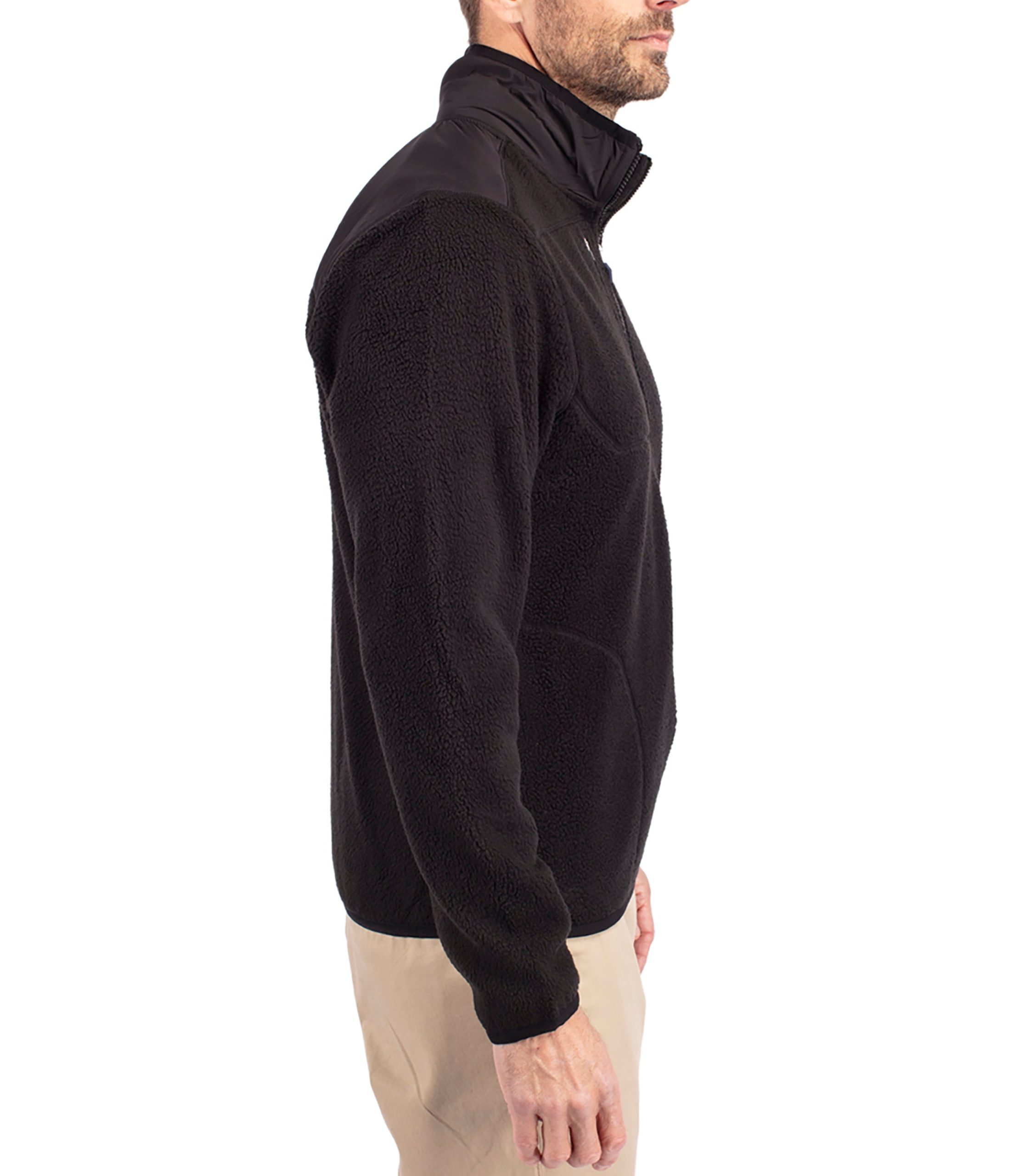 Cutter & Buck Cascade Eco Sherpa Mens Big & Tall Fleece Jacket - Image 2