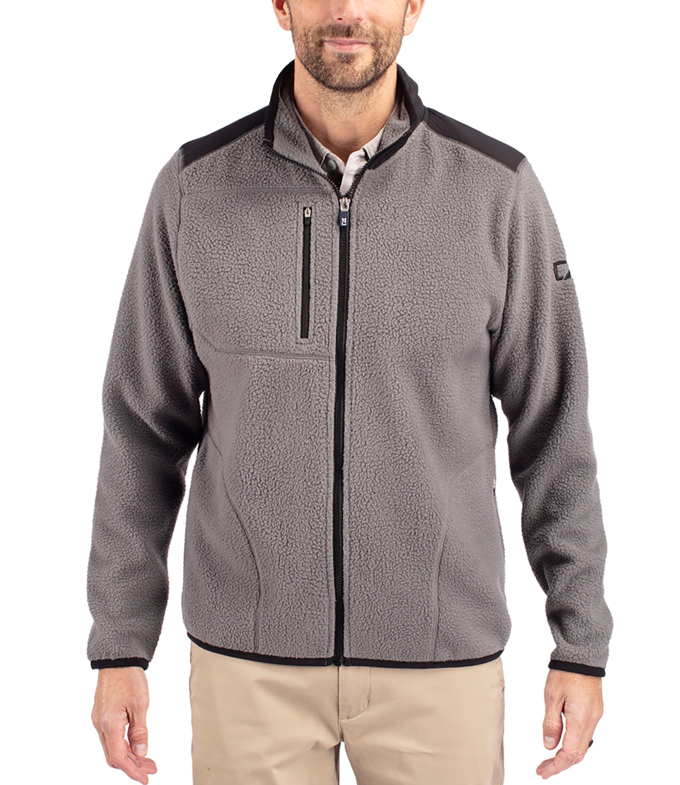Cutter & Buck Cascade Eco Sherpa Mens Big & Tall Fleece Jacket - Image 12