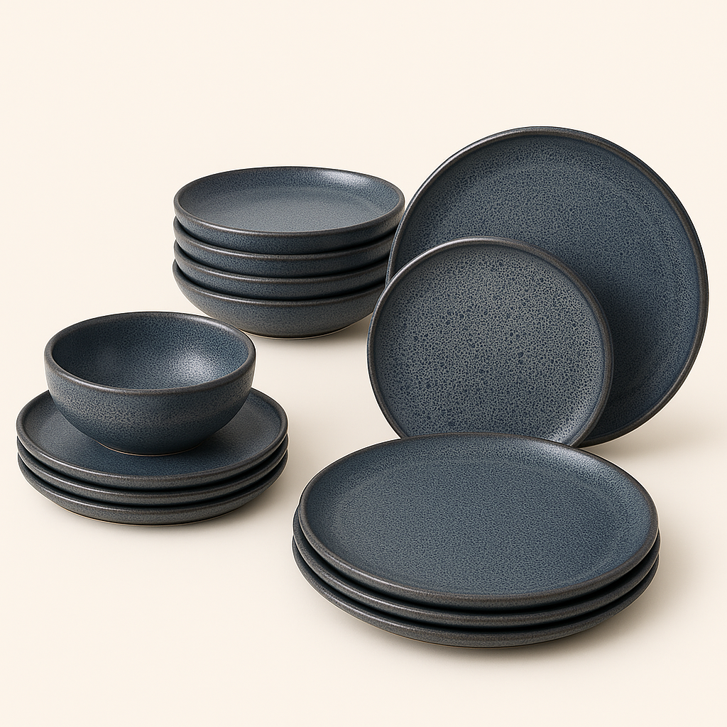 Moritz & Moritz SOLID 12-Piece Stoneware Dinnerware Set - Image 12