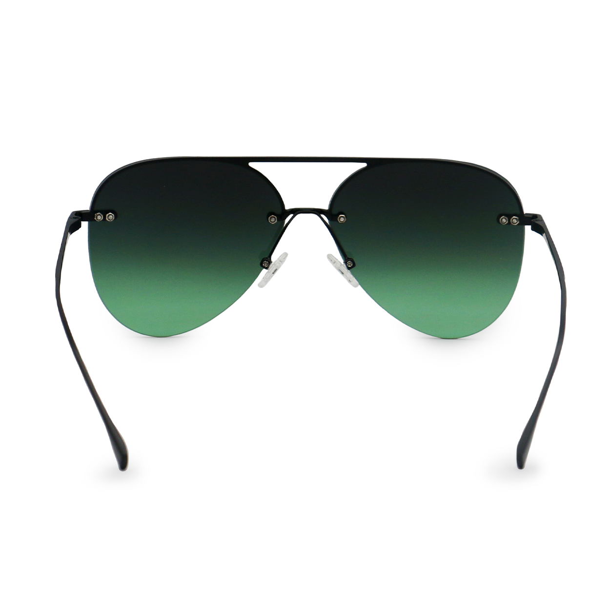TopFoxx Smaller Megan 2 - Dark Green Metal Aviator Sunglasses - Image 7