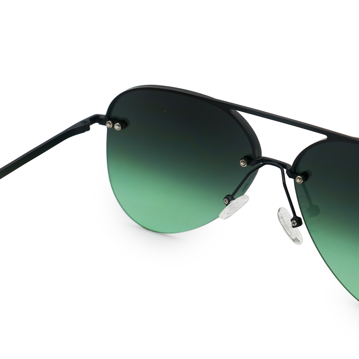 TopFoxx Smaller Megan 2 - Dark Green Metal Aviator Sunglasses - Image 6