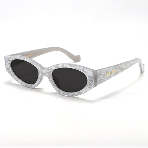 TopFoxx Kat x Money Moves - Silver Women's Cateye Sunglasses