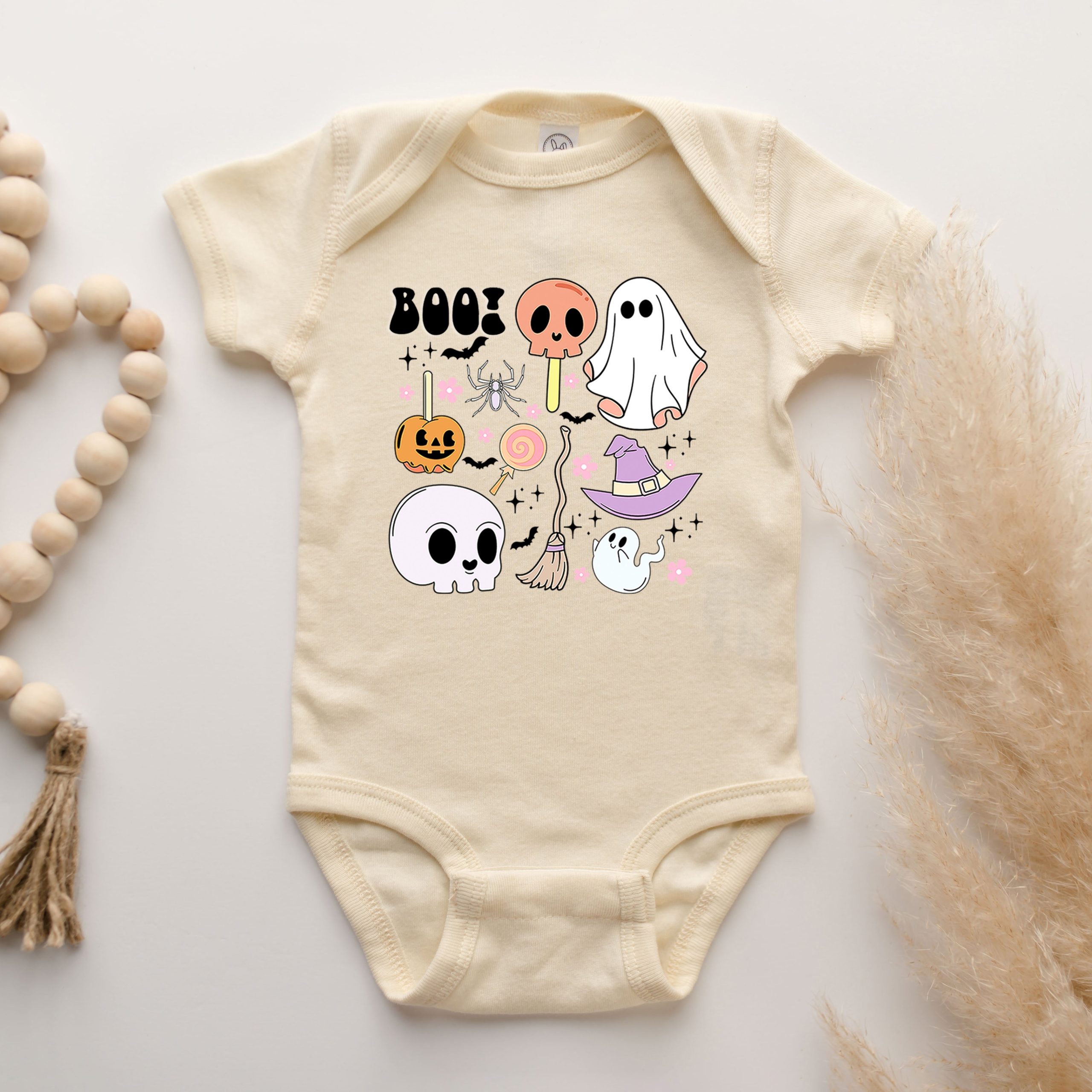The Juniper Shop Boo Chart Baby Graphic Short Sleeve Onesie - Image 4