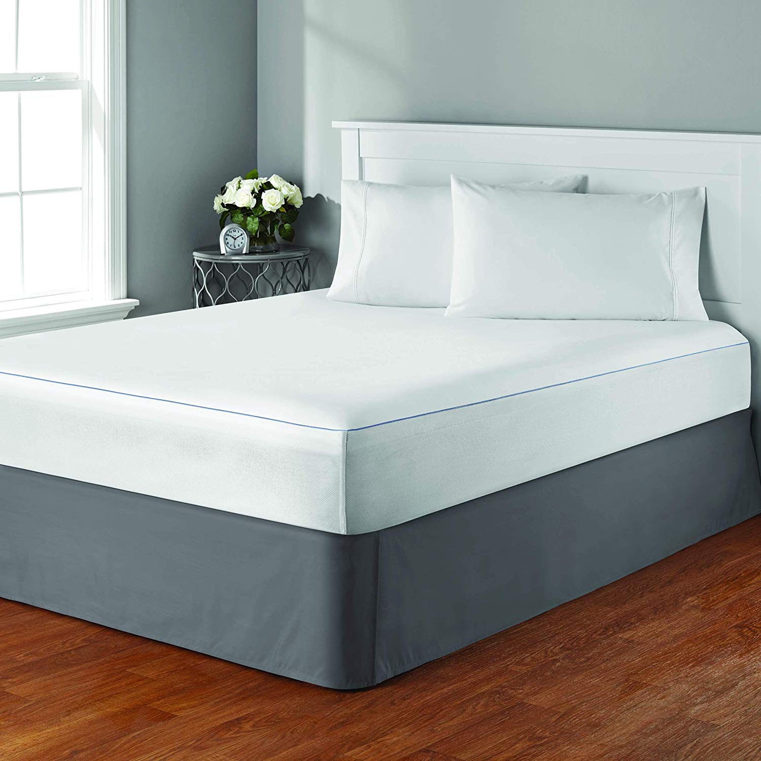 Mattress Encasement Protector - Blocks Out Liquids. Bed Bugs. Dust Mites and Allergens by J&V Textiles