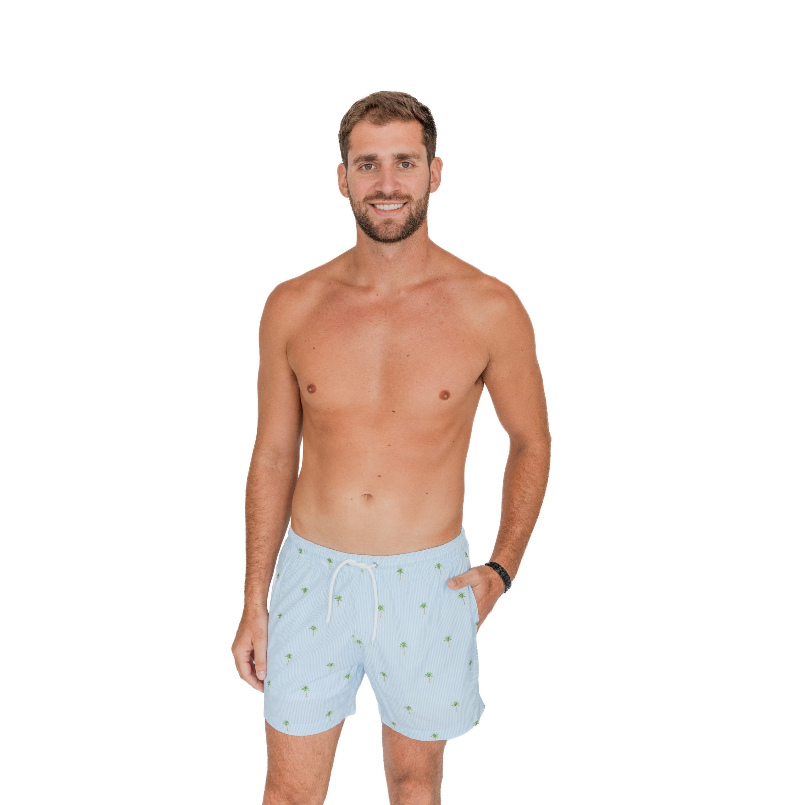 Bermies Palm Stripes Swim Trunks - Image 4