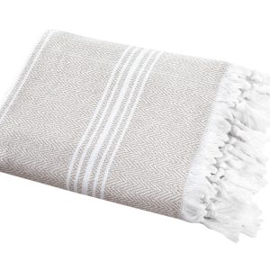 Classic Turkish Towels Luxury Thick Peshtemal Turkish Cotton Towel - 40 X 70 - Hand Knotted