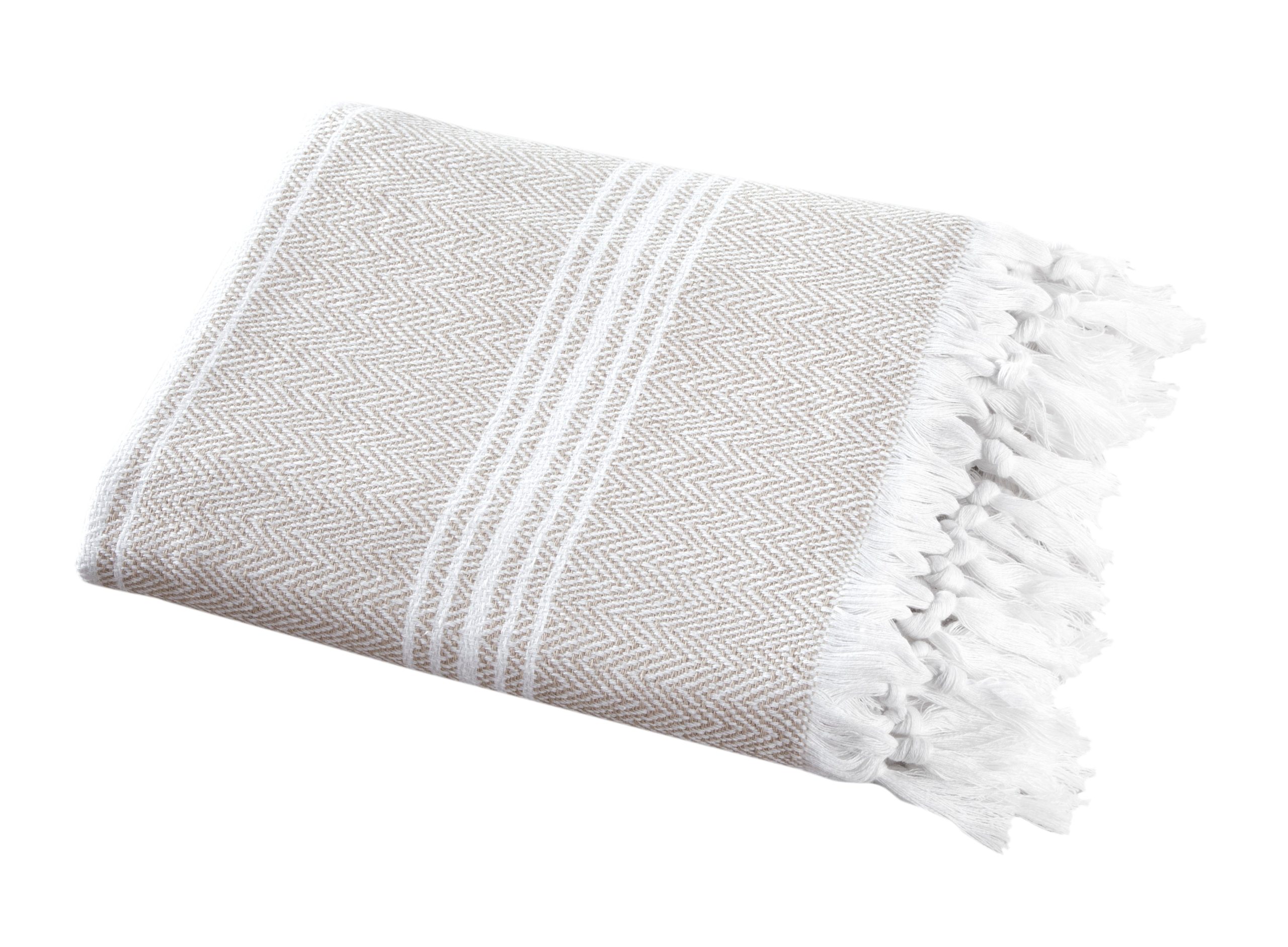 Classic Turkish Towels Luxury Thick Peshtemal Turkish Cotton Towel - 40 X 70 - Hand Knotted