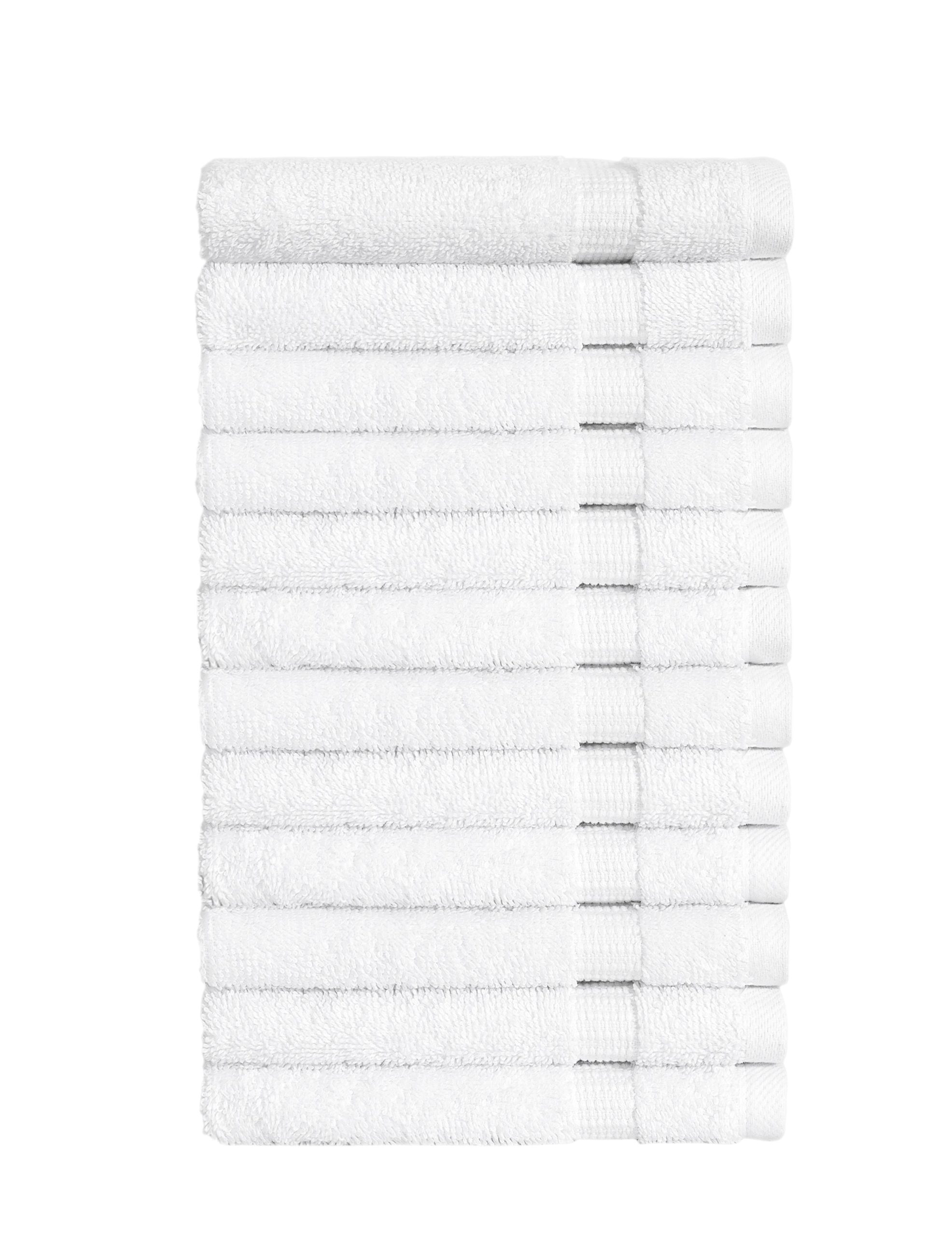 Classic Turkish Towels Cambridge Turkish Cotton Washcloths - 12 Pieces (Wholesale)