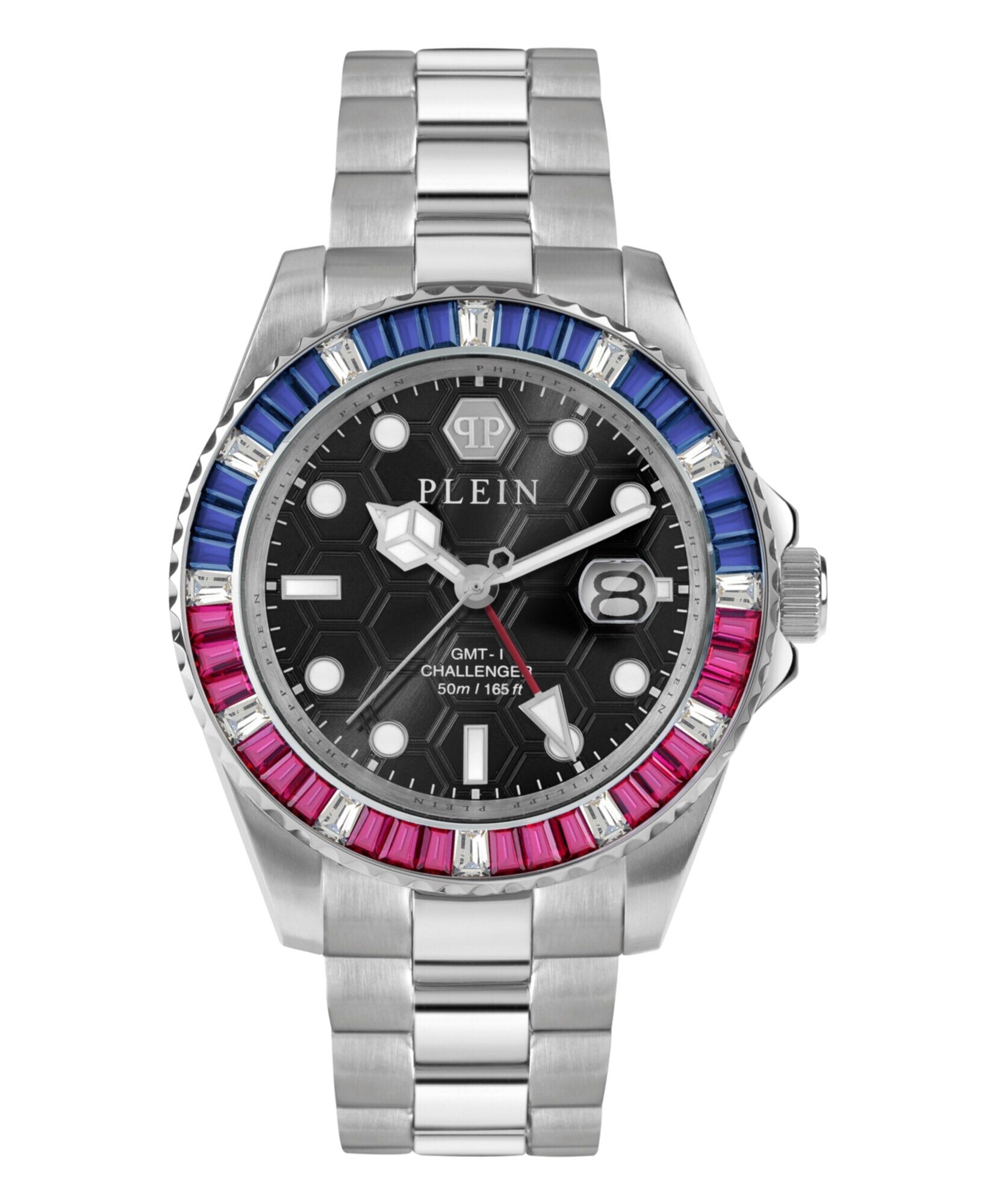 Philipp Plein GMT-I Challenger Baguettes Bracelet Watch
