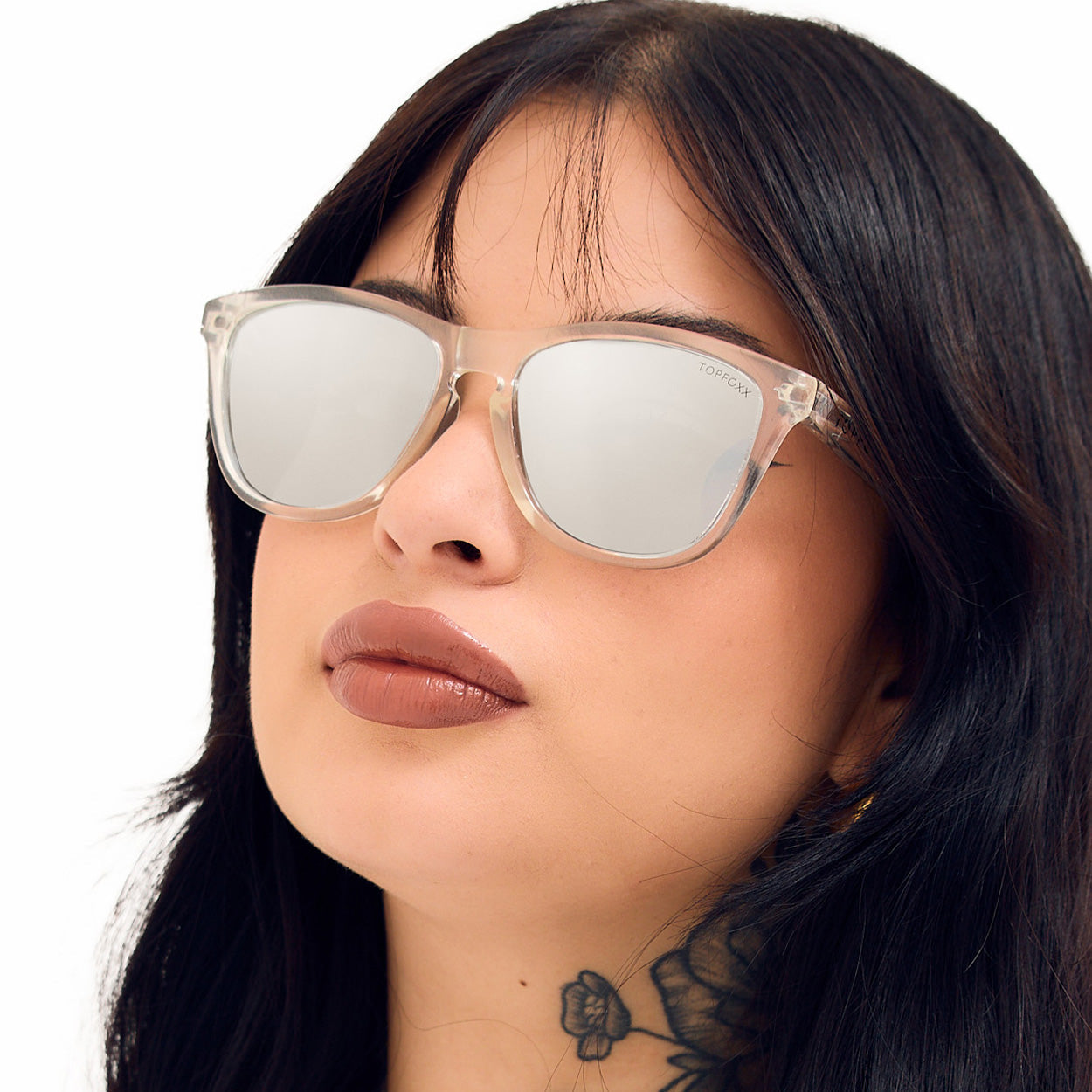 TopFoxx Rise Up - Revo® Mirrored Silver Unisex Sunglasses - Image 3