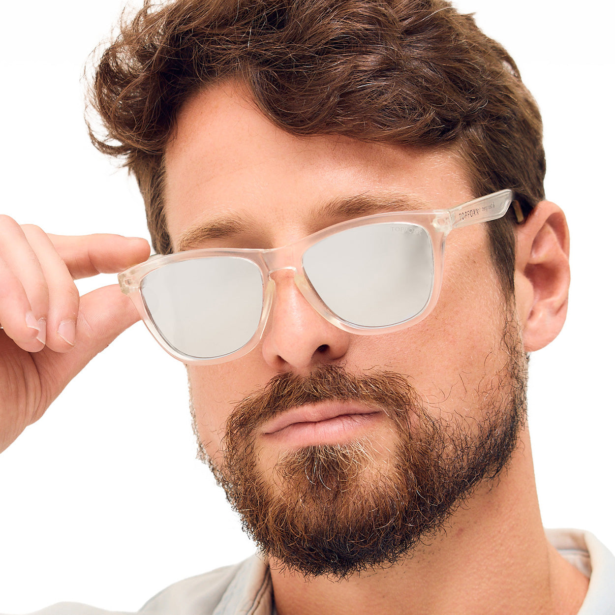 TopFoxx Rise Up - Revo® Mirrored Silver Unisex Sunglasses - Image 4