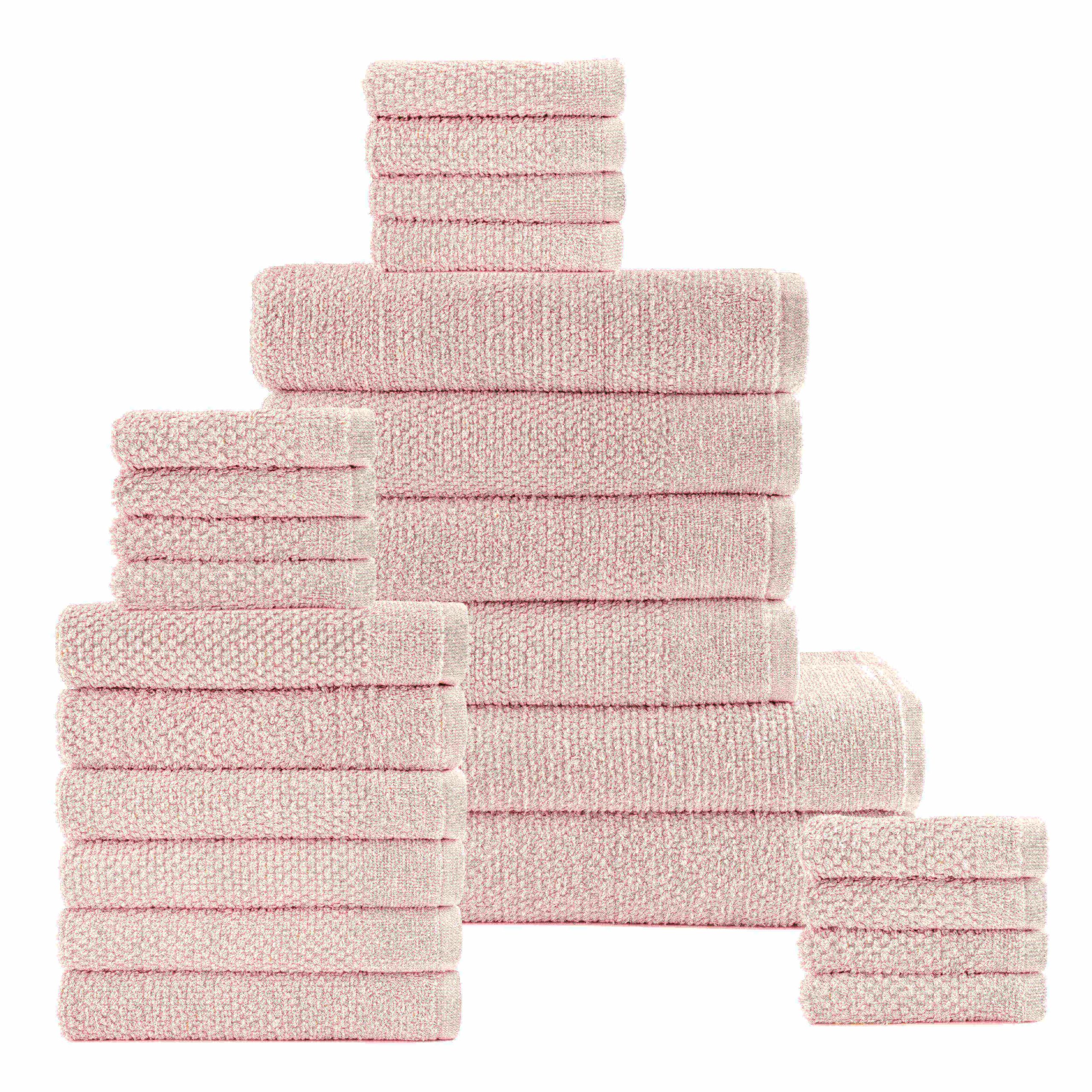 Dan River 24 Piece Popcorn Cotton Bath Towel Set - Image 2