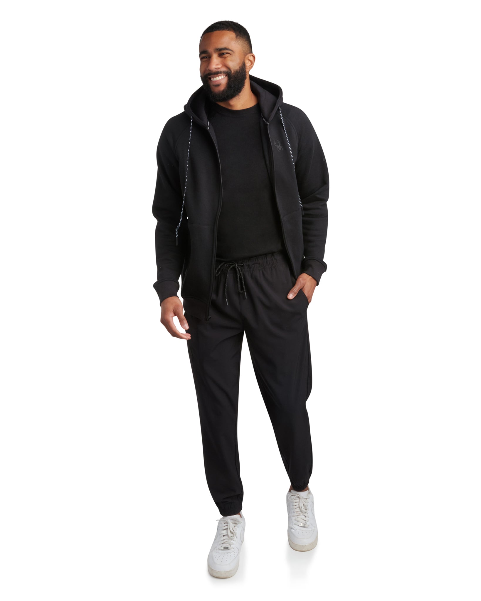 Spyder Men's Fleece Logo Hoodie - Black