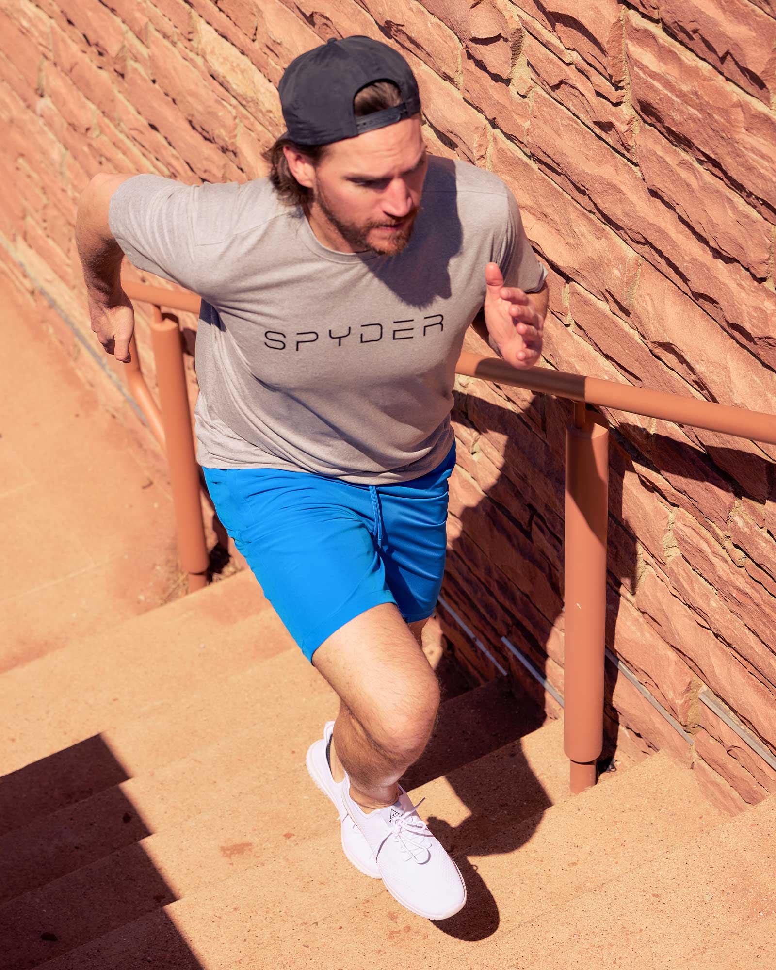 Spyder Men's Short Sleeve Wordmark - Heather Grey - Image 3