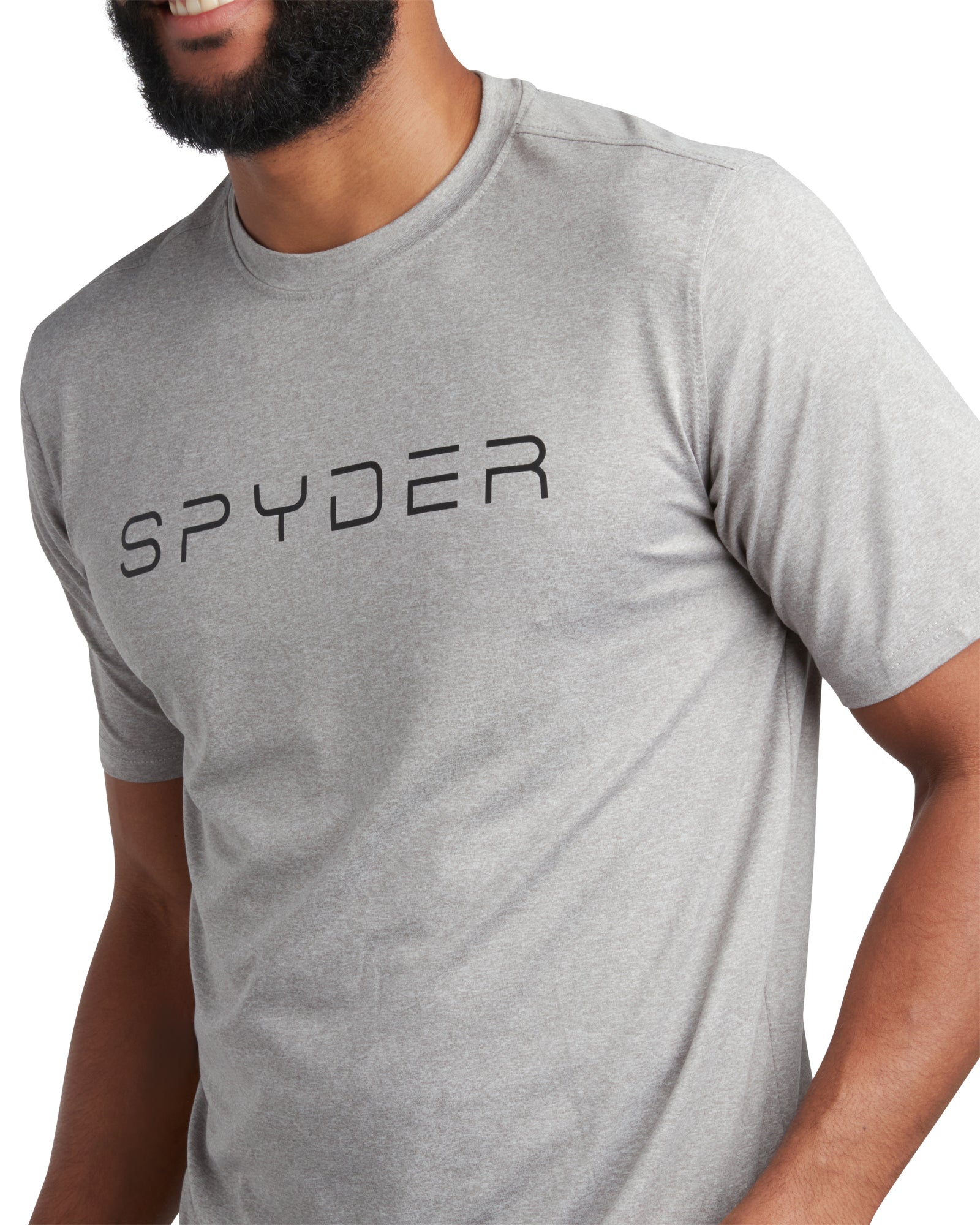 Spyder Men's Short Sleeve Wordmark - Heather Grey - Image 6