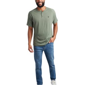 Spyder Men's Short Sleeve Henley - Spruce Green