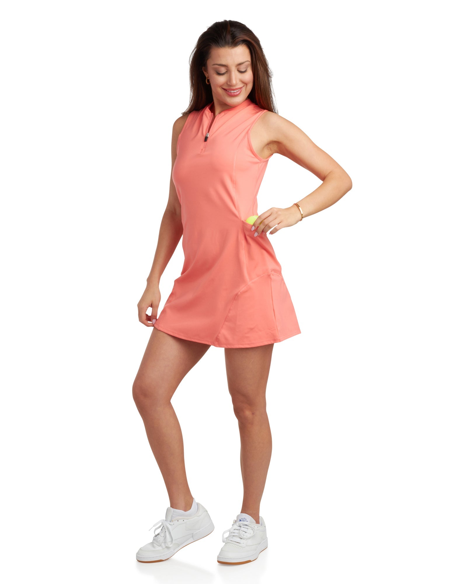 Spyder Women's Quarter Zip Dress - Peach Bud - Image 6