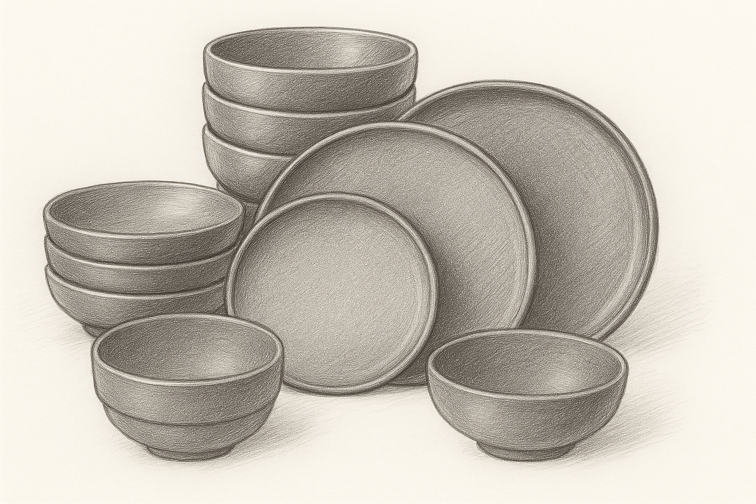 Moritz & Moritz SOLID 12-Piece Stoneware Dinnerware Set - Image 13