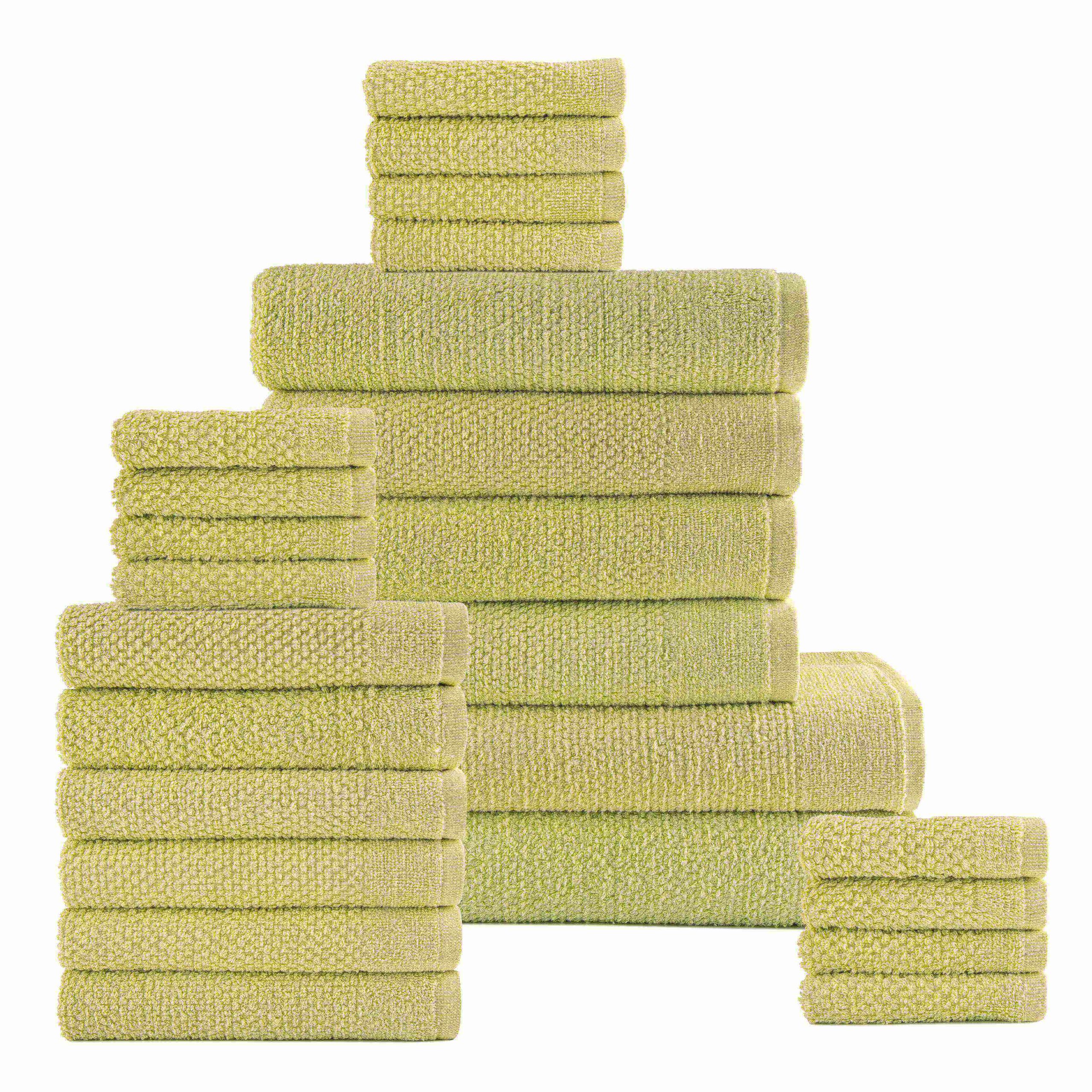 Dan River 24 Piece Popcorn Cotton Bath Towel Set - Image 5