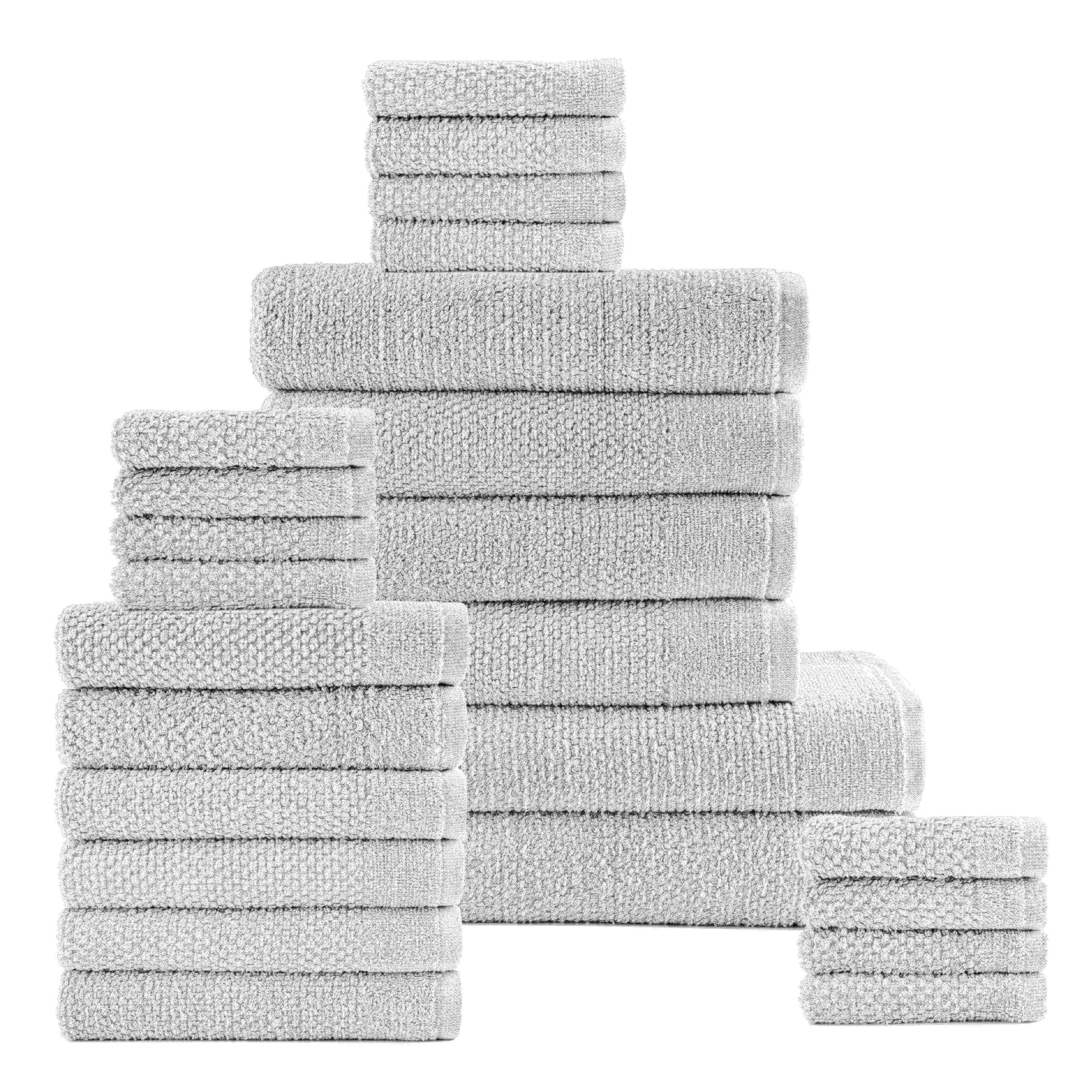 Dan River 24 Piece Popcorn Cotton Bath Towel Set - Image 4