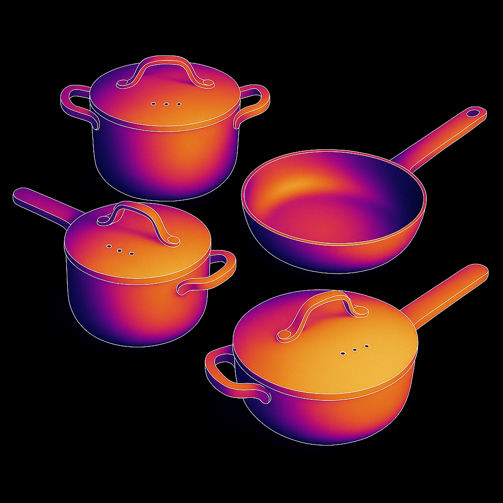 Moritz & Moritz 7-Piece Cast Aluminum Cookware Set with Lids - Image 22