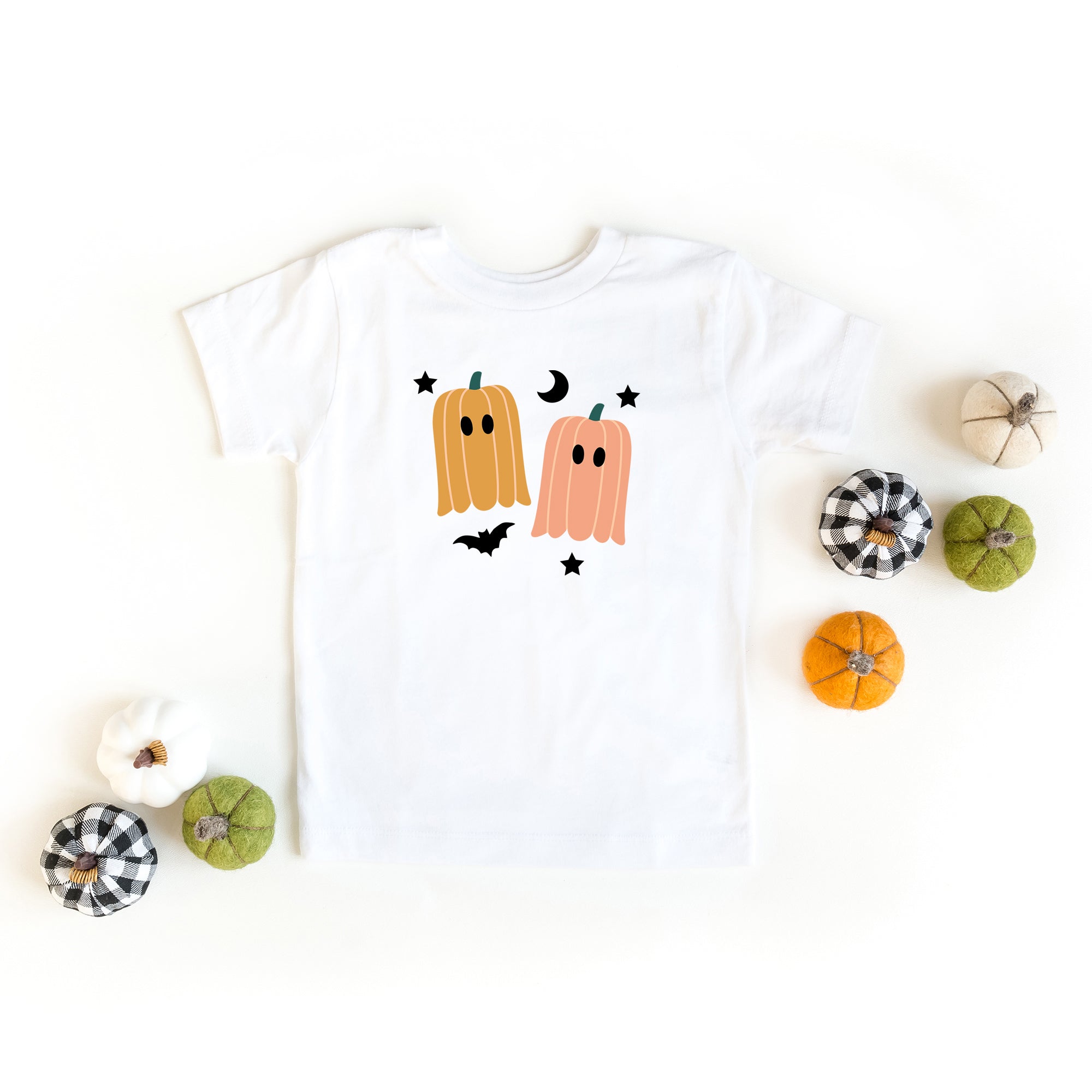The Juniper Shop Toddler Pumpkin Ghost Short Sleeve Crew Neck - Image 3