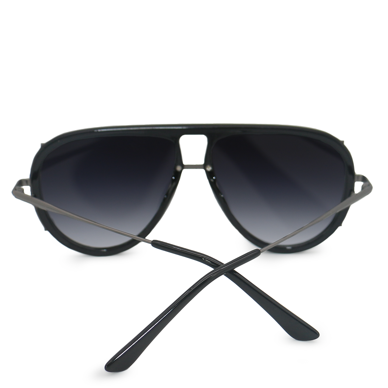 TopFoxx Ivy Luxe - Black Tangle-Free Unisex Round Aviator Sunglasses - Image 5