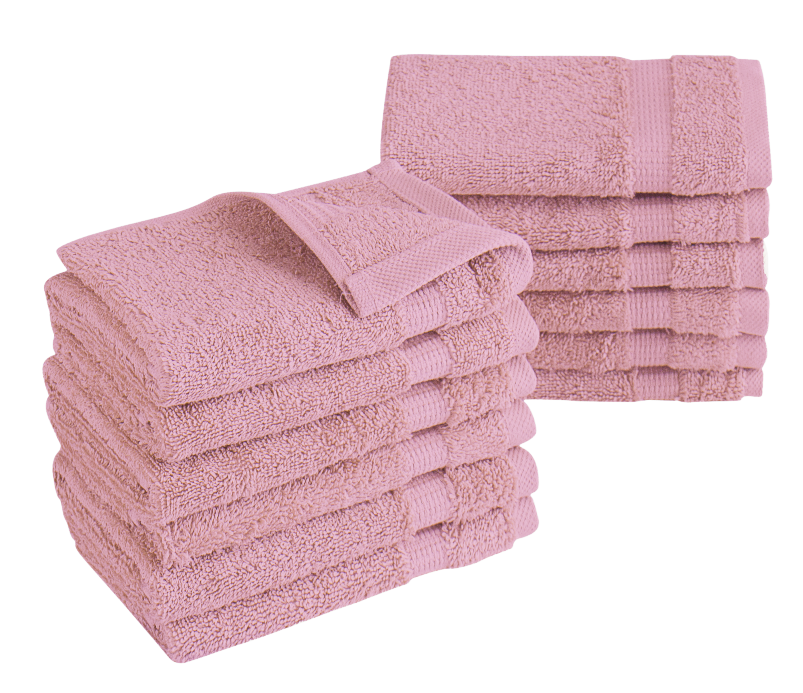 Classic Turkish Towels Villa Turkish Cotton Hotel Collection Washcloths - 12 Pieces - Image 9