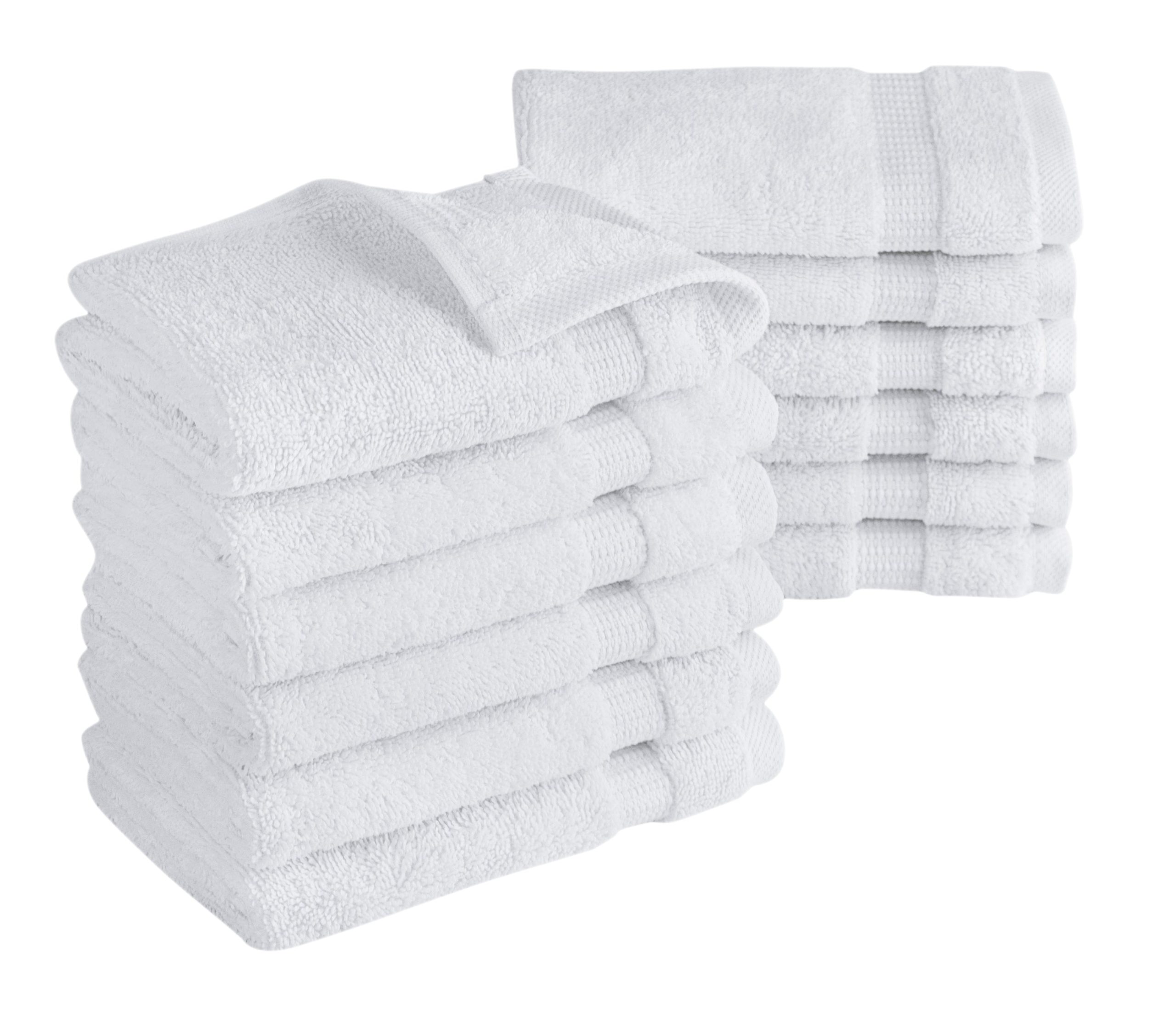 Classic Turkish Towels Villa Turkish Cotton Hotel Collection Washcloths - 12 Pieces - Image 2