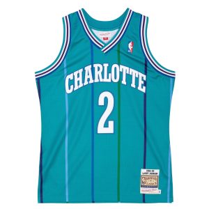Mitchell & Ness Nba Authentic Road Jersey Charlotte Hornets 92 Larry Johnson