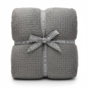 Barefoot Dreams Cozychic Ribbed Bed Blanket - Ultra Soft 100% Polyester Microfiber Throw