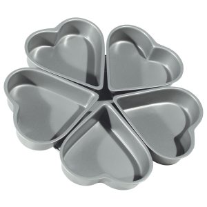 Fox Run Ns Heart Pan 4Inch Set Of 5