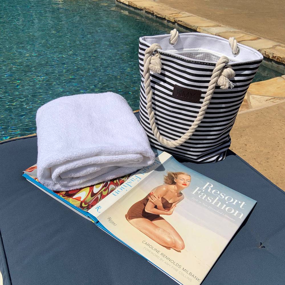 Striped Canvas Tote Bags by Threaded Pear - Image 4