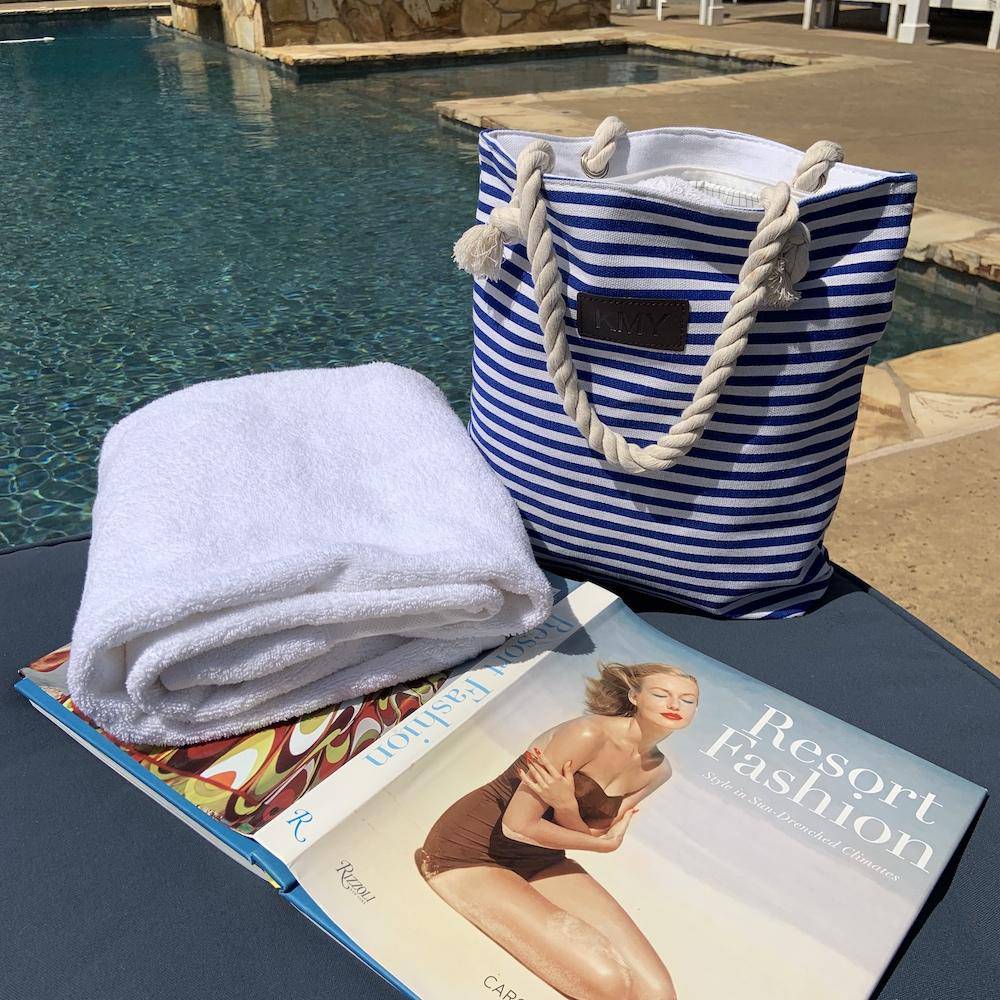 Striped Canvas Tote Bags by Threaded Pear - Image 6