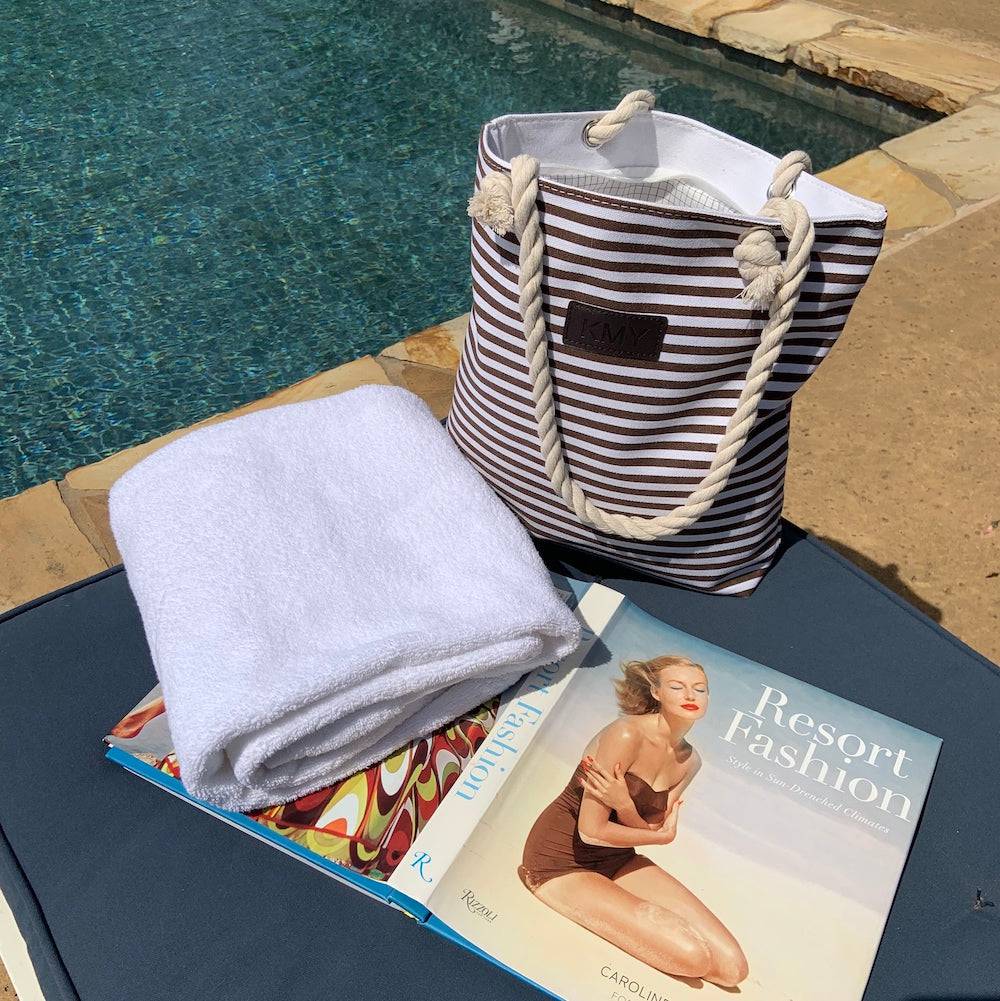 Striped Canvas Tote Bags by Threaded Pear - Image 5