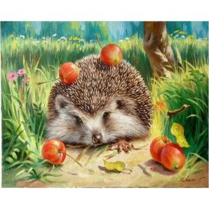 Paint with Number Cute Hedgehog