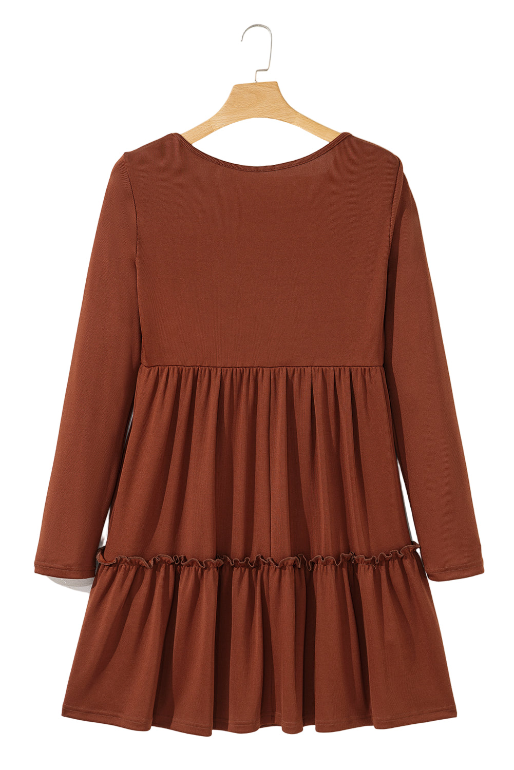 Threaded Pear Everleigh Ribbed Frilled Trim High Waist Dress - Image 8