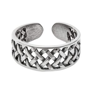 Sterling Silver Braided Weave Toe Ring