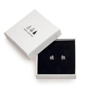 callura Holiday Gift Box with Moon & Star Swarovski Crystal Stud Earrings