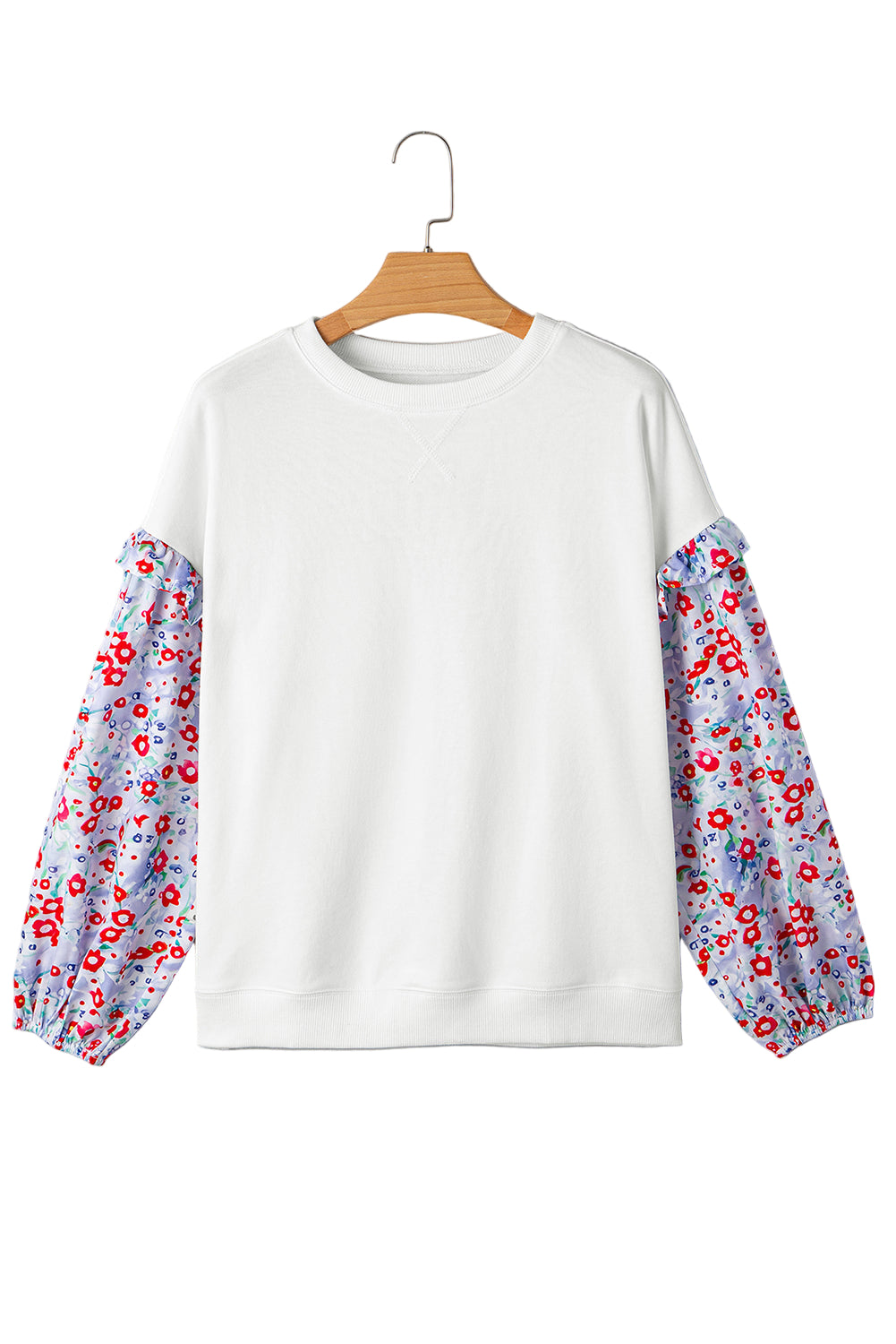 Threaded Pear Isabel Floral Ruffled Balloon Sleeve Loose Blouse - Image 8