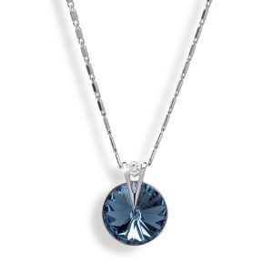 Crystal Montana Rivoli Pendant Necklace with Swarovski Crystals by callura