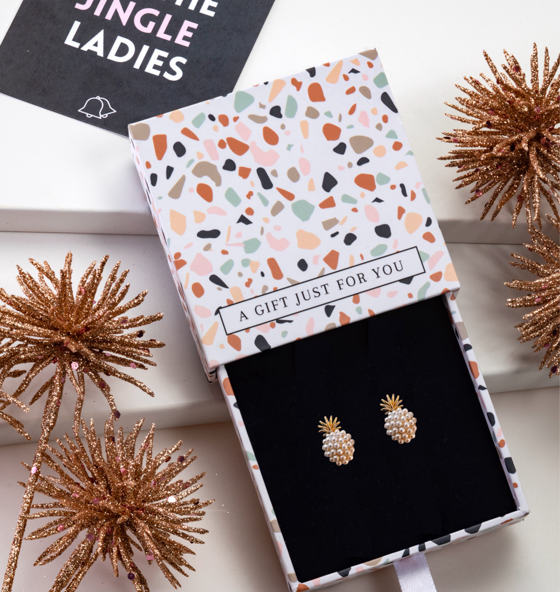 Don't AsK Imitation Pearl Pineapple Stud Earrings