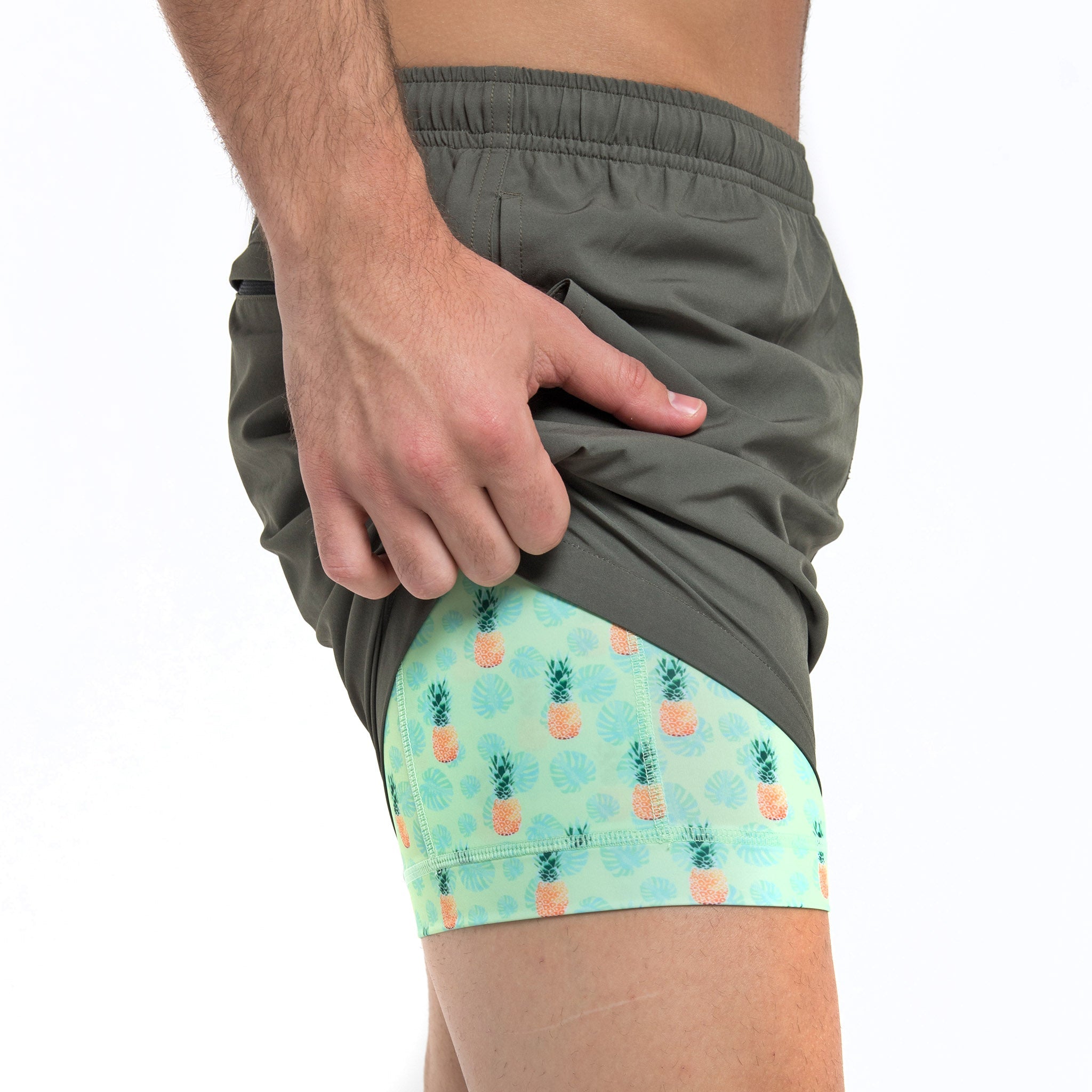 Bermies Green Pineapples Swim Trunks - Image 4