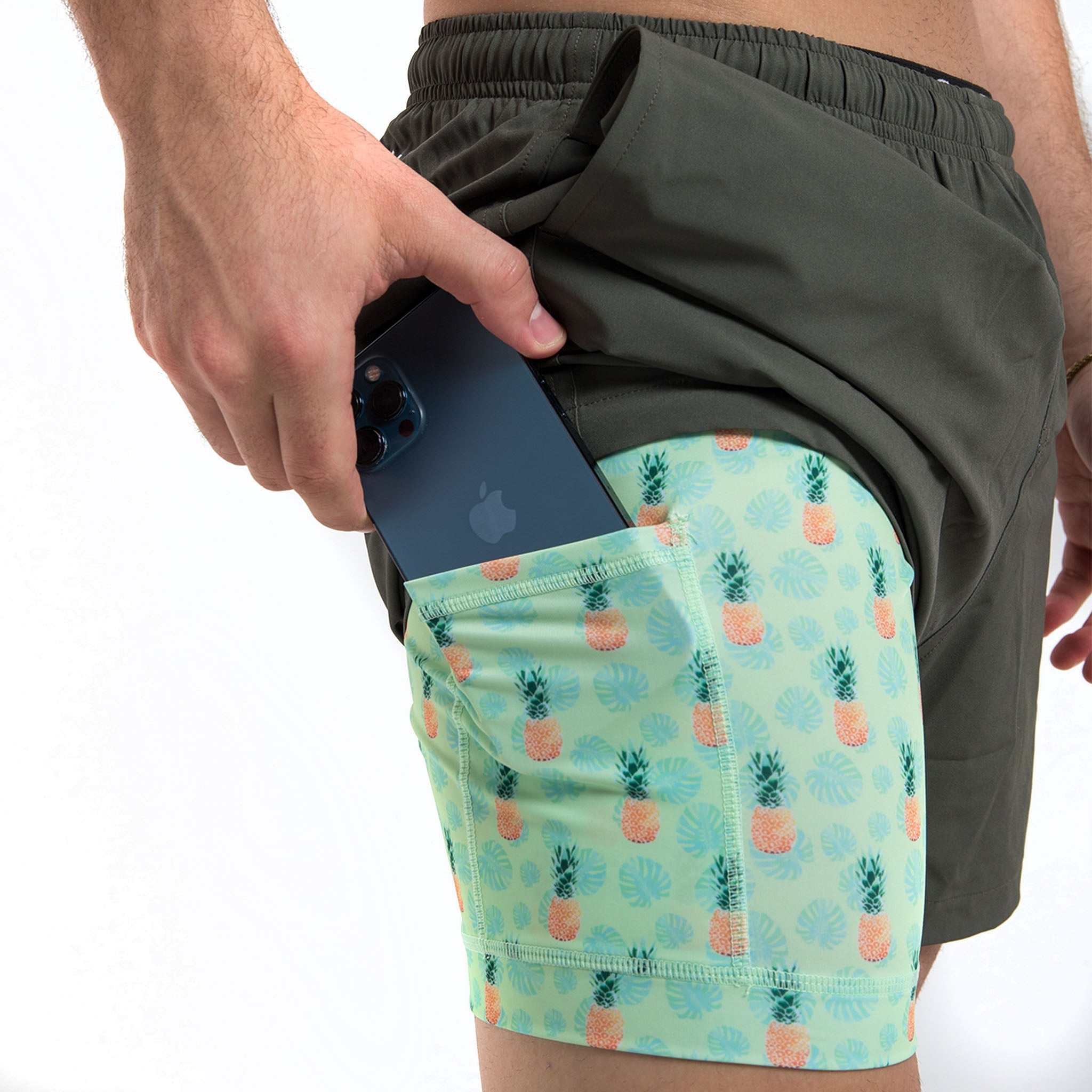 Bermies Green Pineapples Swim Trunks - Image 5