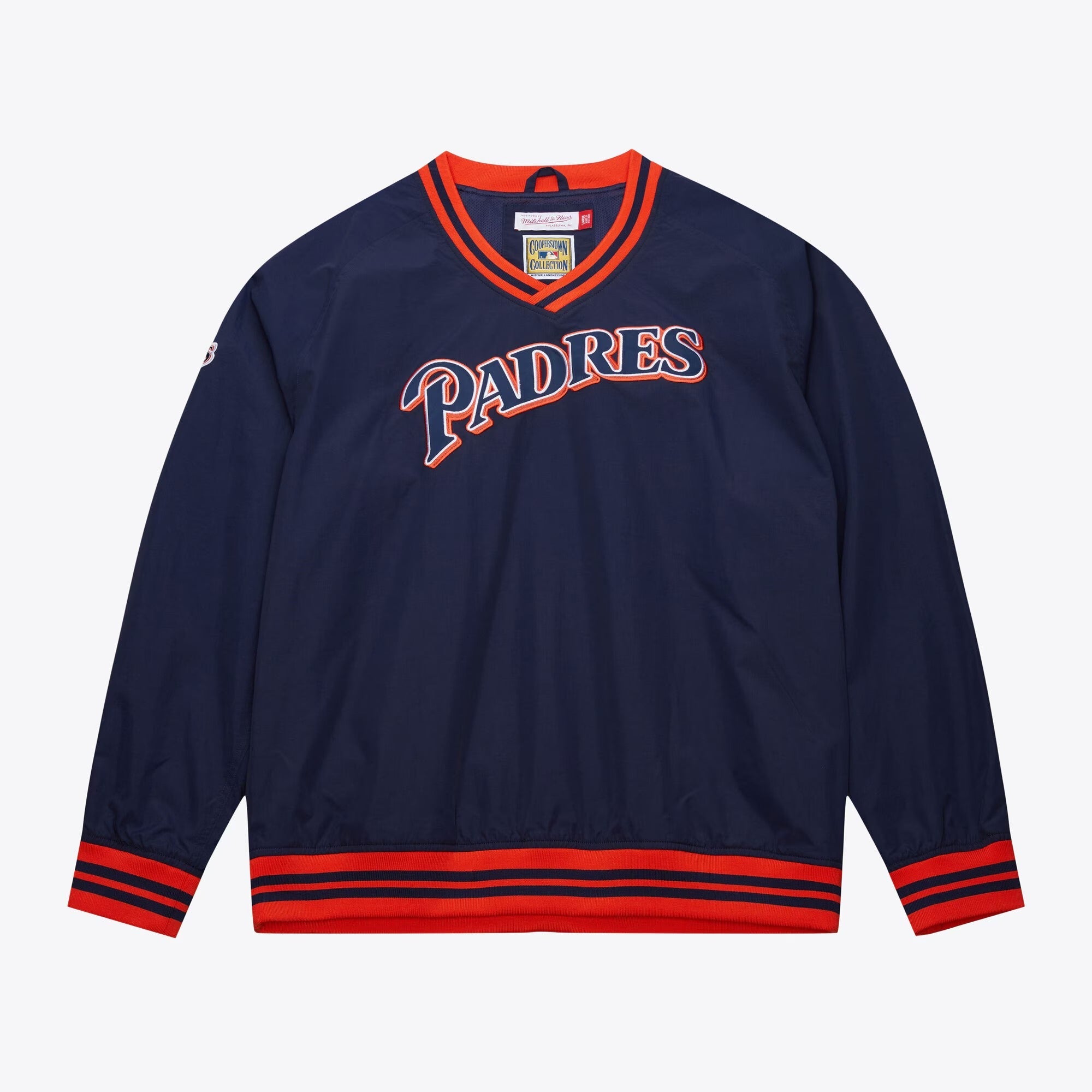 Mitchell & Ness Men's Mlb Nylon Pullover Jacket Vintage Logo Padres
