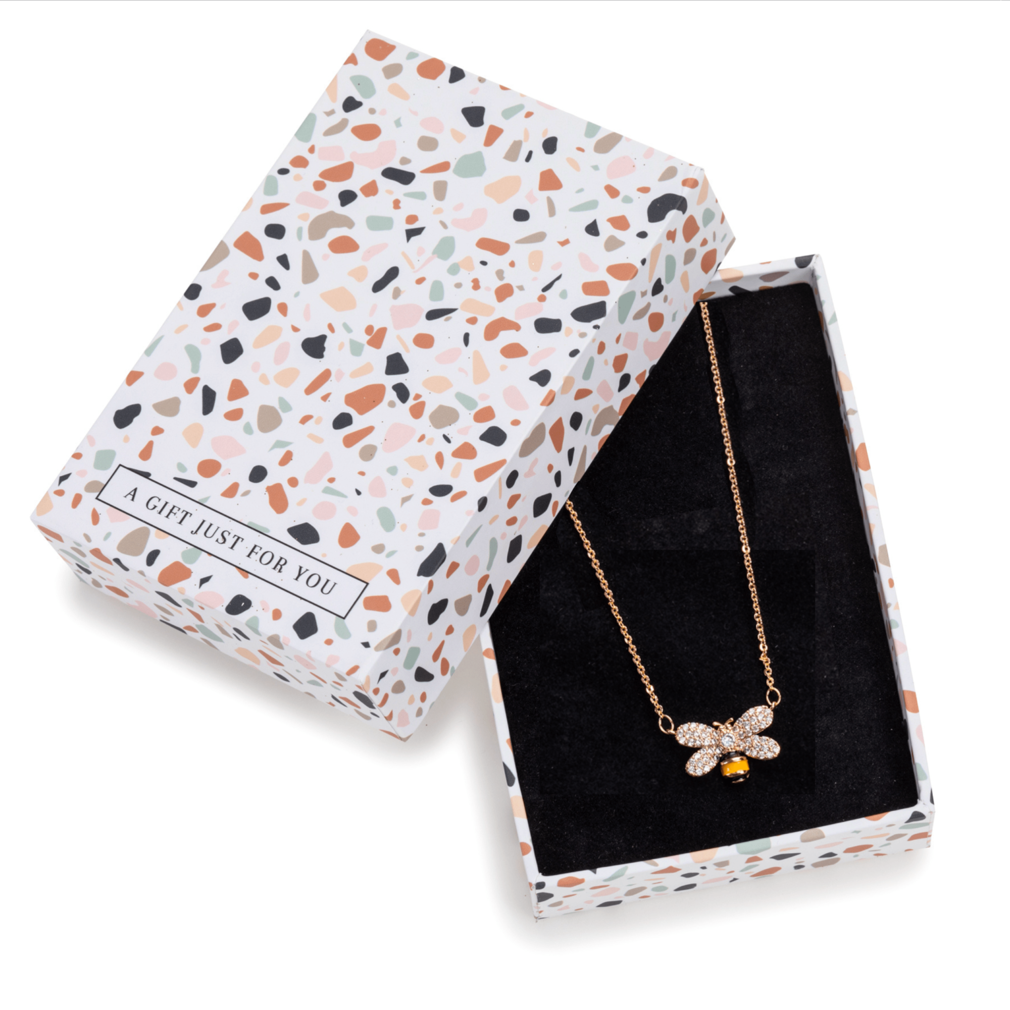 Don't AsK Goldtone CZ Bee Pendant Necklace