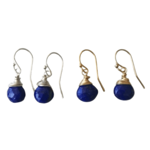 Jill Short Drop Earrings in Sapphire