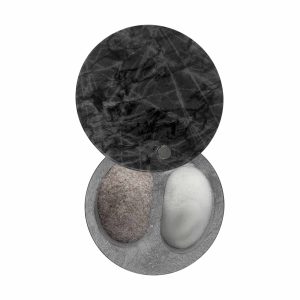 Fox Run Blck Marble Double Salt Cellar