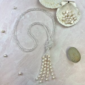 MGR Women's Crystal & Pearl Lariat