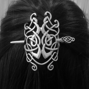 Silvertone Infinity Knot Hair Pin